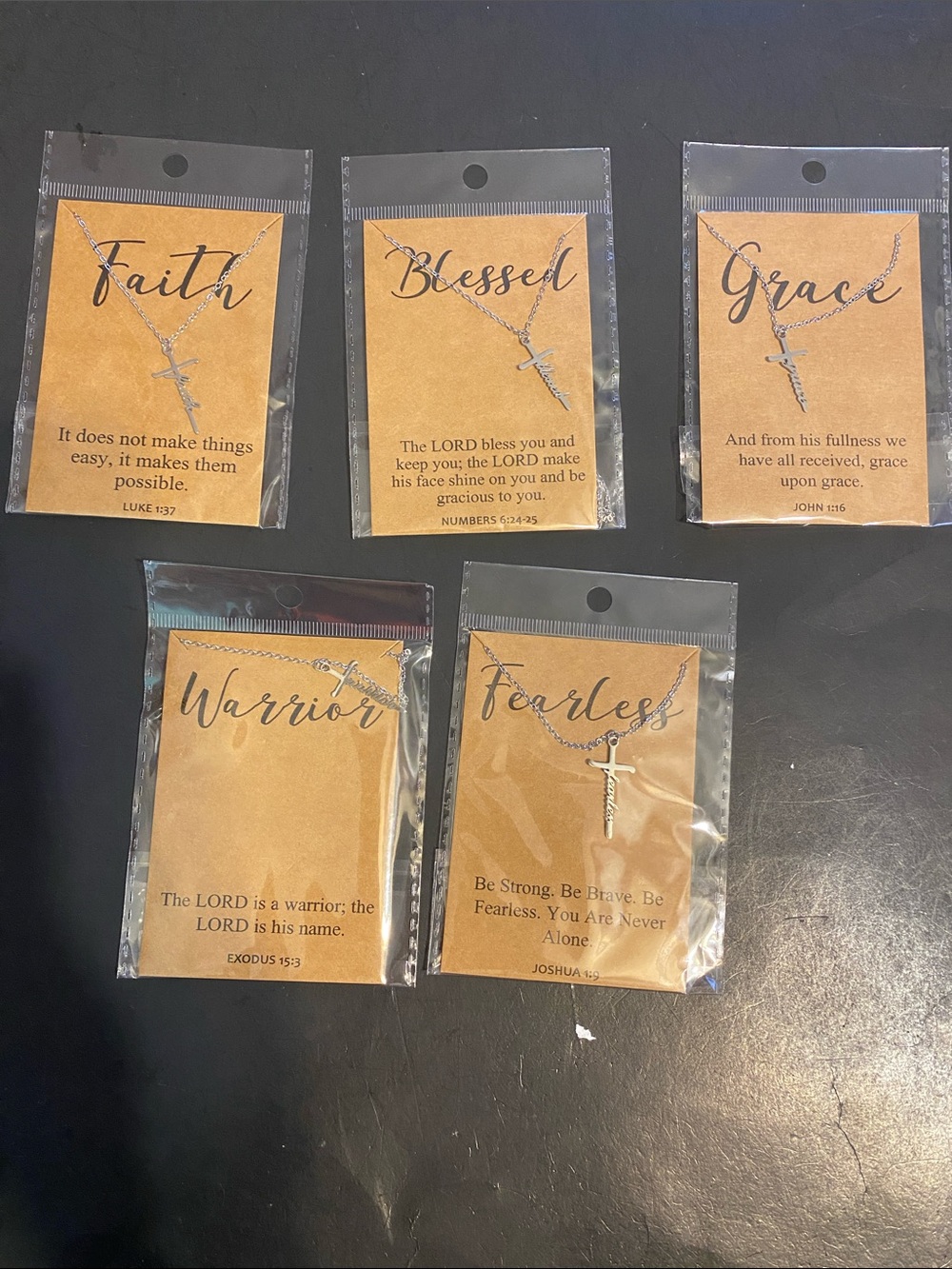Inspirational Faith Cross Pendant Necklace - Silver